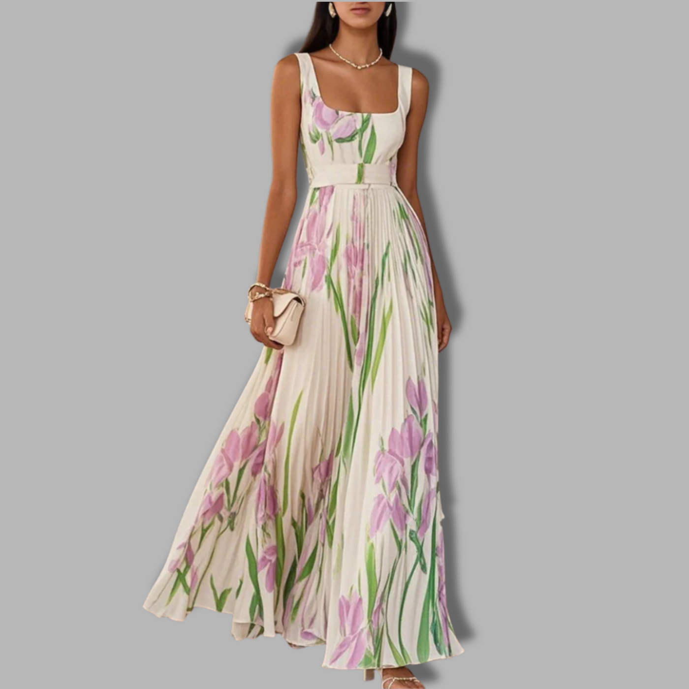 Ylva | Stilfull Blomstrete Maxi Kjole