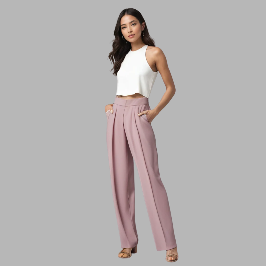 Alva | Strukturert Eleganse Flared Bukser