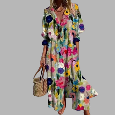 Berit | Maxikjole med puffermer