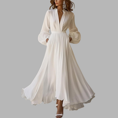 Elisabeth | Vintage lanterne ermeløs maxi kjole