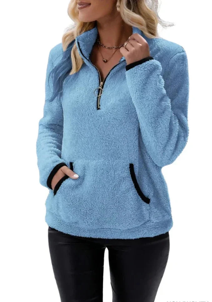 Harper Soft Touch Pullover med Sherpa Tekstur