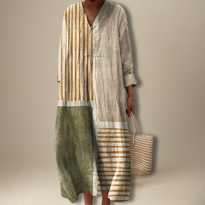 Fay | Geometrisk Lila Kjole