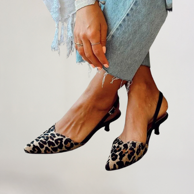 Agnfrid | Elegante slingbacks med dyreprint