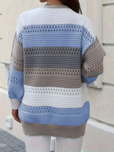 Torly | Strikket Cardigan med Fargeblokker