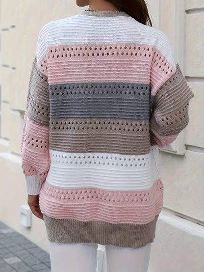 Torly | Strikket Cardigan med Fargeblokker