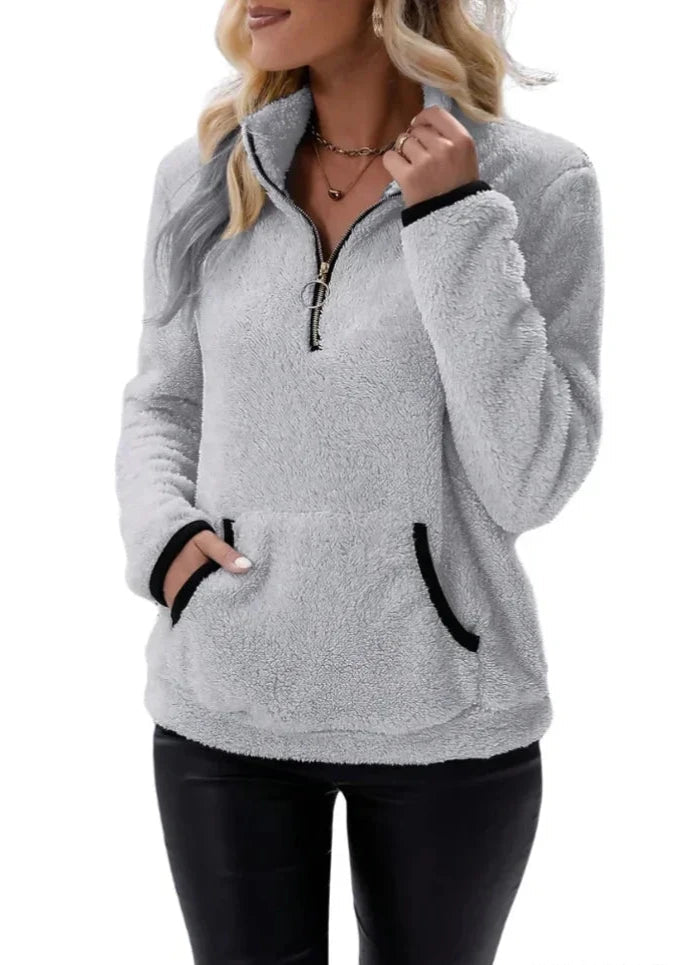Harper Soft Touch Pullover med Sherpa Tekstur