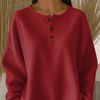 Sofie | Elegant Vaffelstrikket Topp