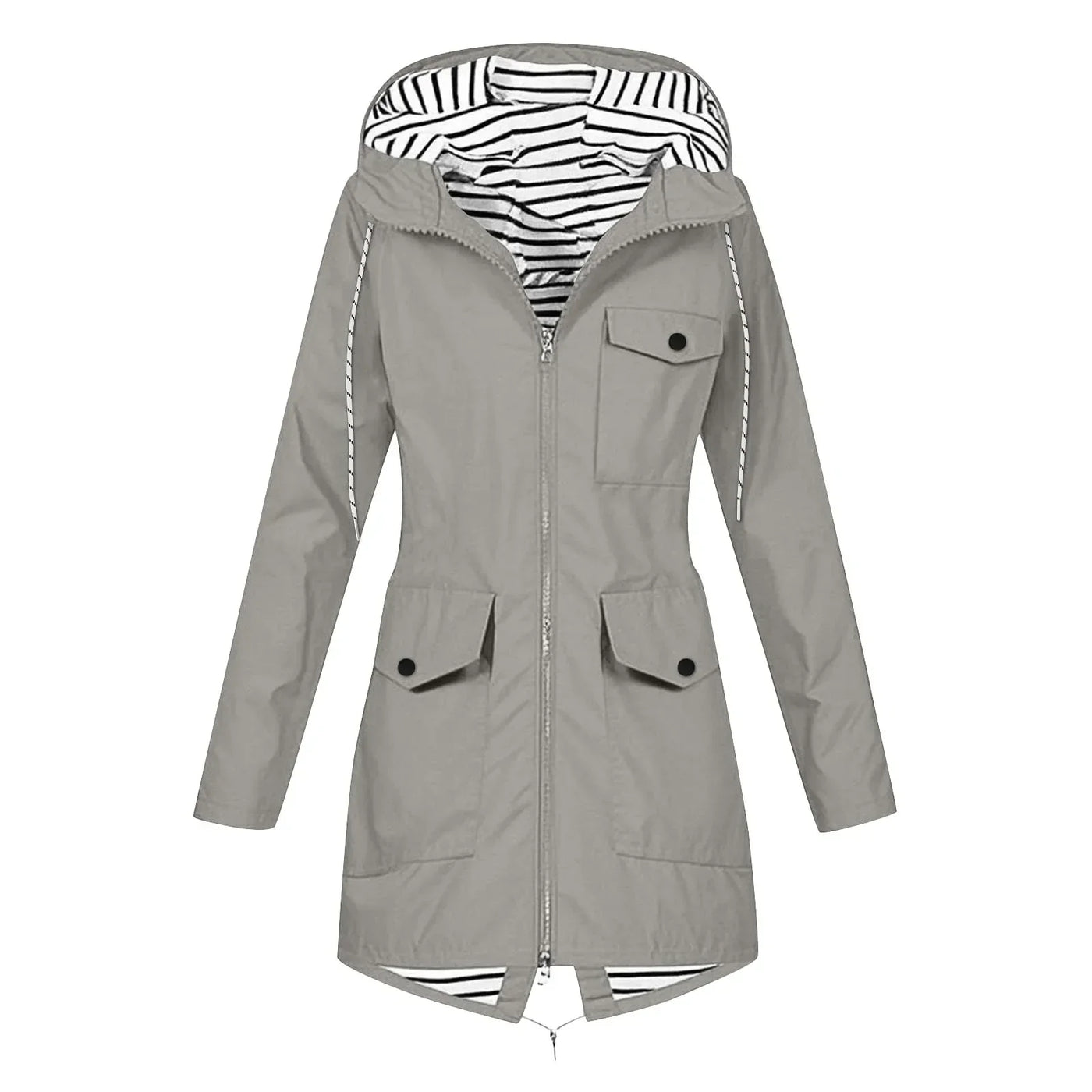 Gautea | Lang Vanntett Jakke med Hette