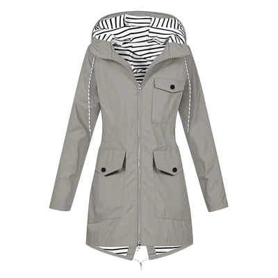 Gautea | Lang Vanntett Jakke med Hette