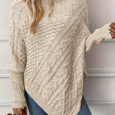 Marta | Elegant Asymmetrisk Strikkegenser