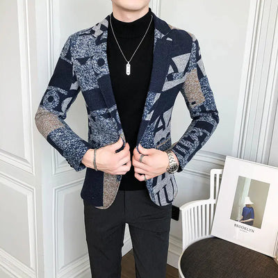 Youth Casual Long Suit Jacket in Fashion Trend