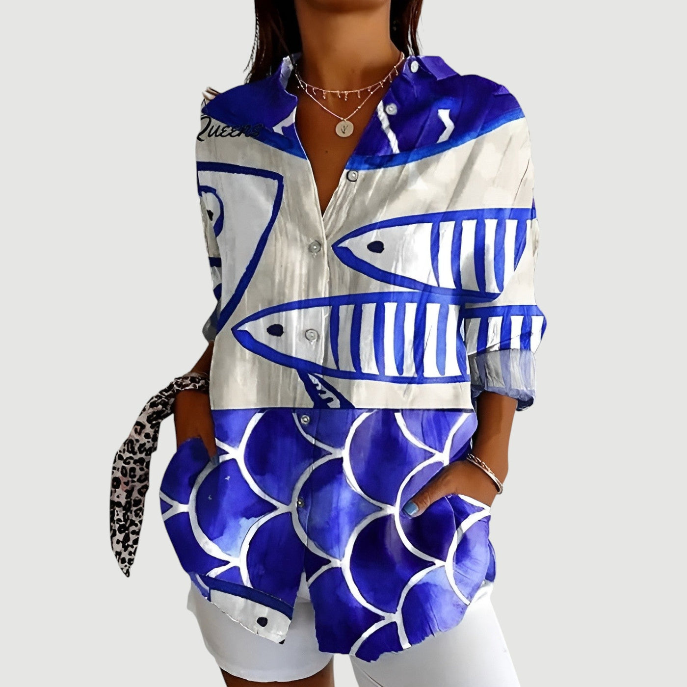 Malou™ | Kunstnerisk Blomster Bluse