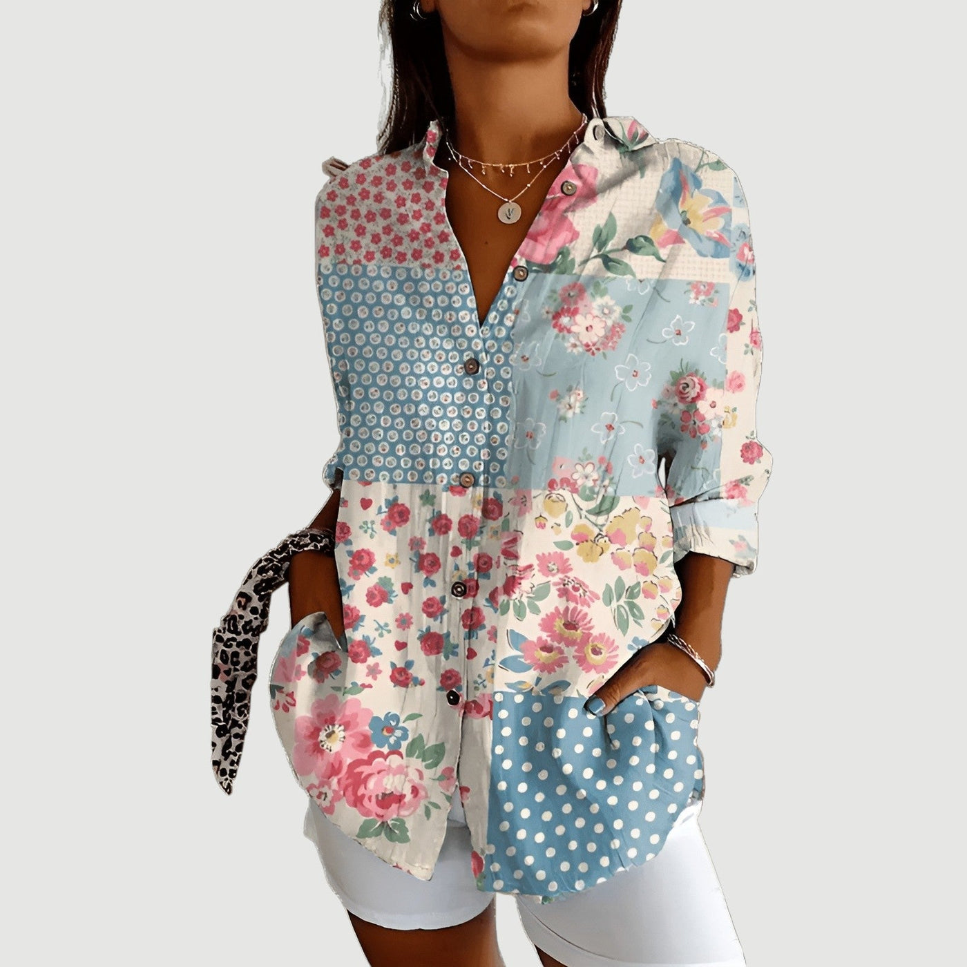Liv™ | Kunstnerisk Blomst Bluse